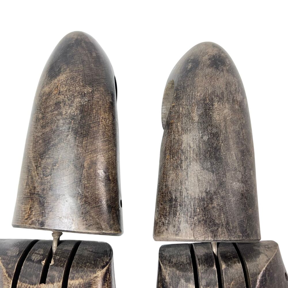 Vintage Pair of Lasts Wooden Shoe Tree Mold Stretcher Form Insert 11" - Picture 5 of 15